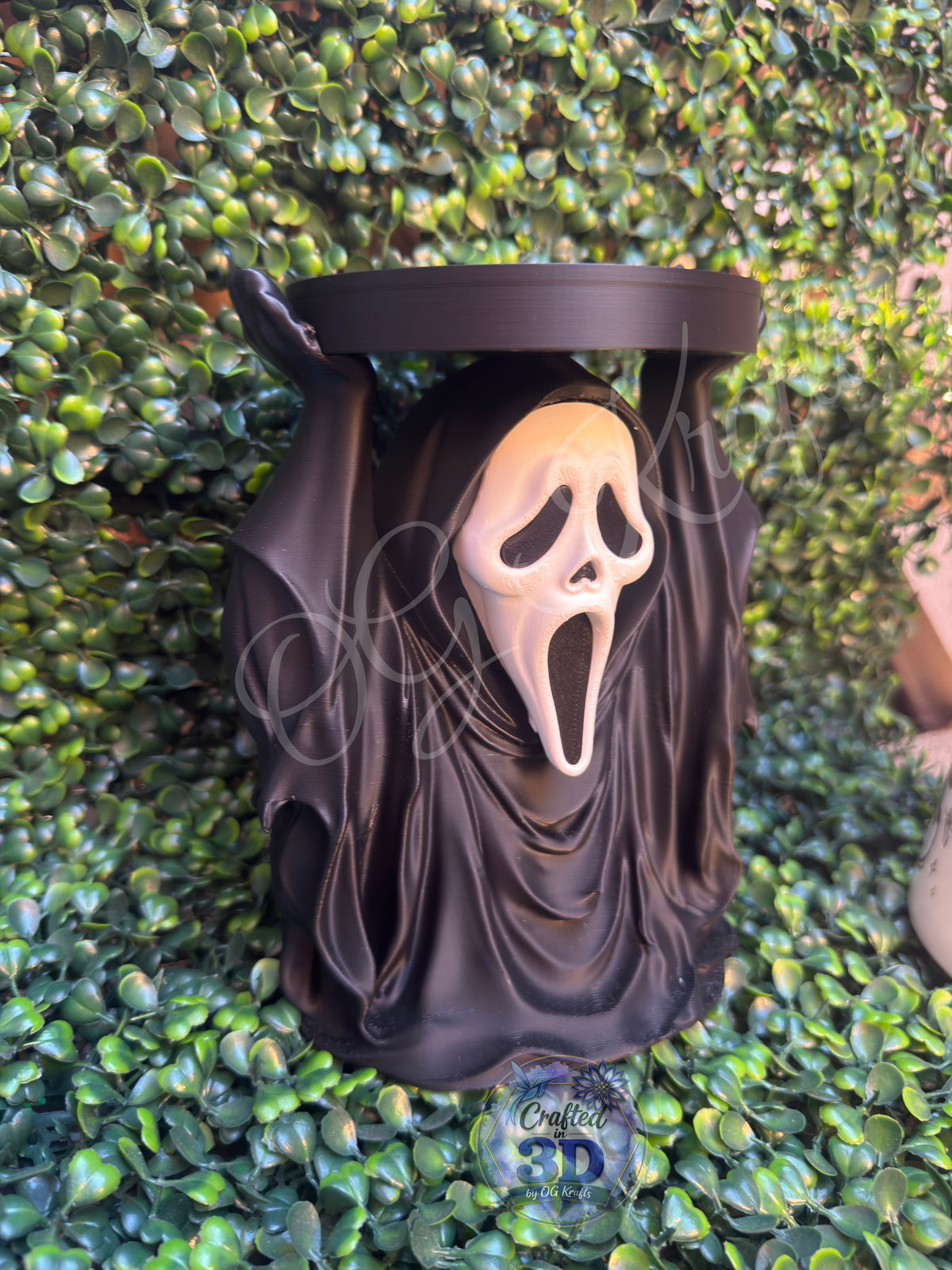 Ghost Face Inspired 3-Wick Candle Display Holder | Fits Bath & Body Works Candles