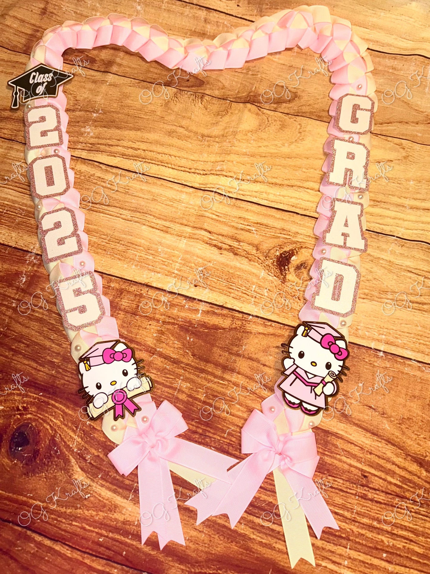 2026 Coquette graduation Lei Promotion Gift Lei Senior Night Gift Lei Braided Ribbon Lei Graduation Ribbon Lei Graduate Lei Senior Girly Lei