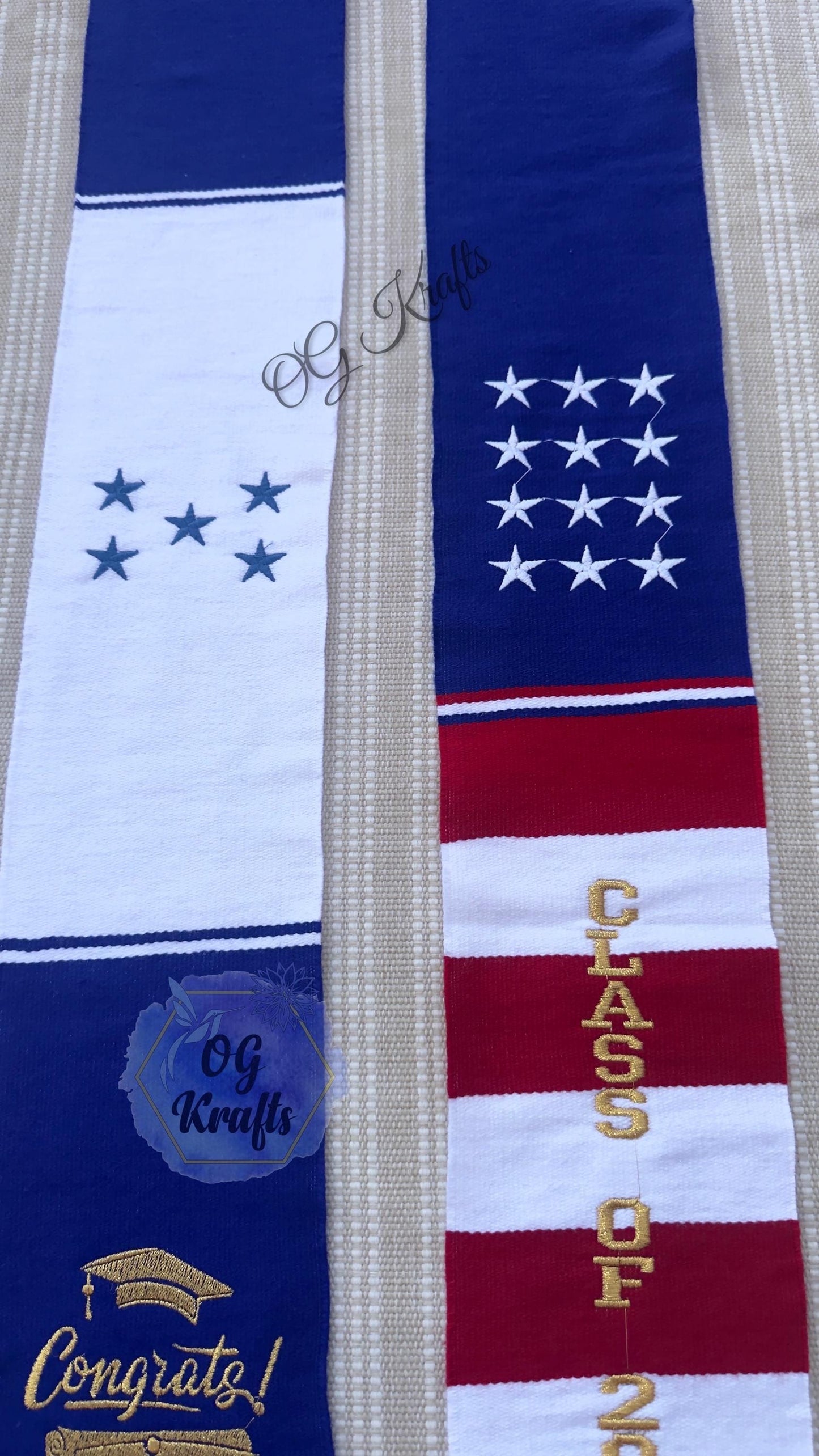 Honduras/USA Class of 2026 Mexican Sarape Graduation Stole Sarape Graduation Sash Grad Para mis Padres Honduran Flag American Flag Grad Sash