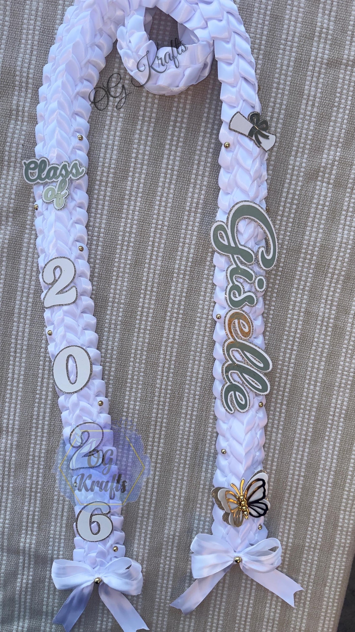Military Graduation Lei Promotion Gift Lei Senior Night Gift Double Braided Ribbon Lei Graduation Ribbon Lei Graduate Lei 2026 Senior Gift