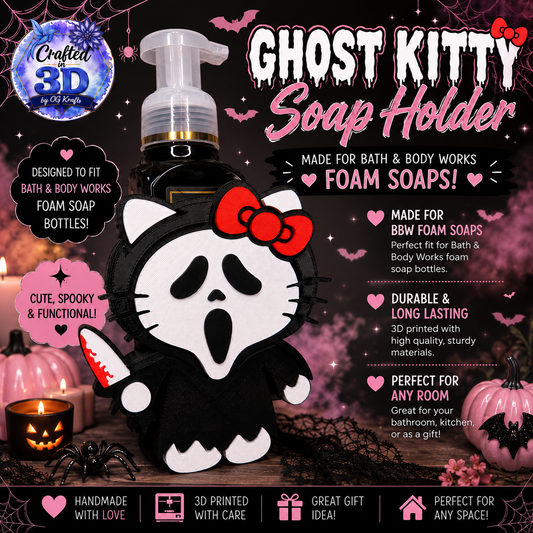 Ghost Kitty Inspired Foaming Hand Soap Holder
