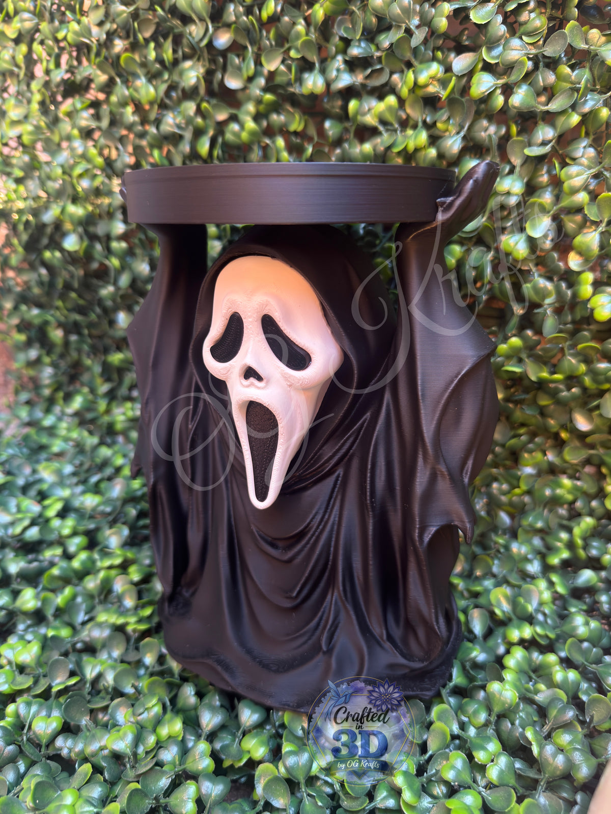Ghost Face Inspired 3-Wick Candle Display Holder | Fits Bath & Body Works Candles