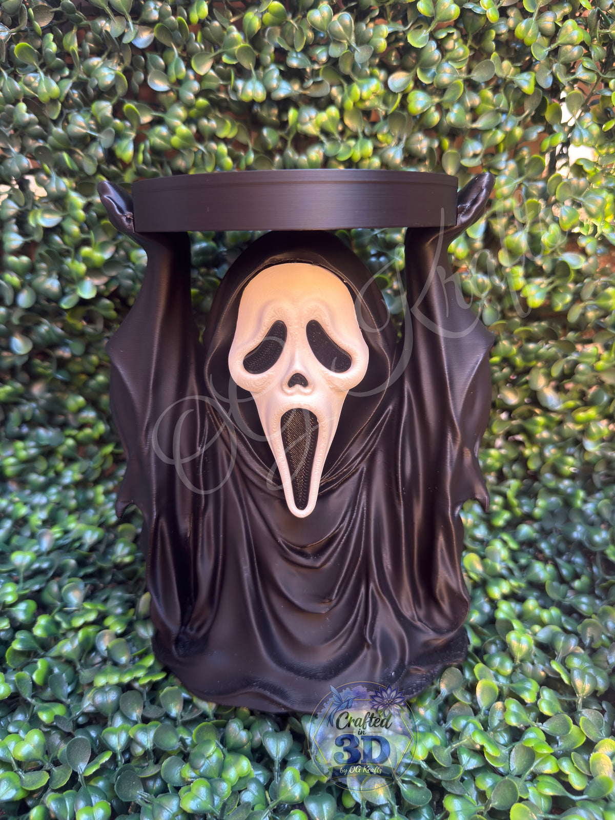 Ghost Face Inspired 3-Wick Candle Display Holder | Fits Bath & Body Works Candles