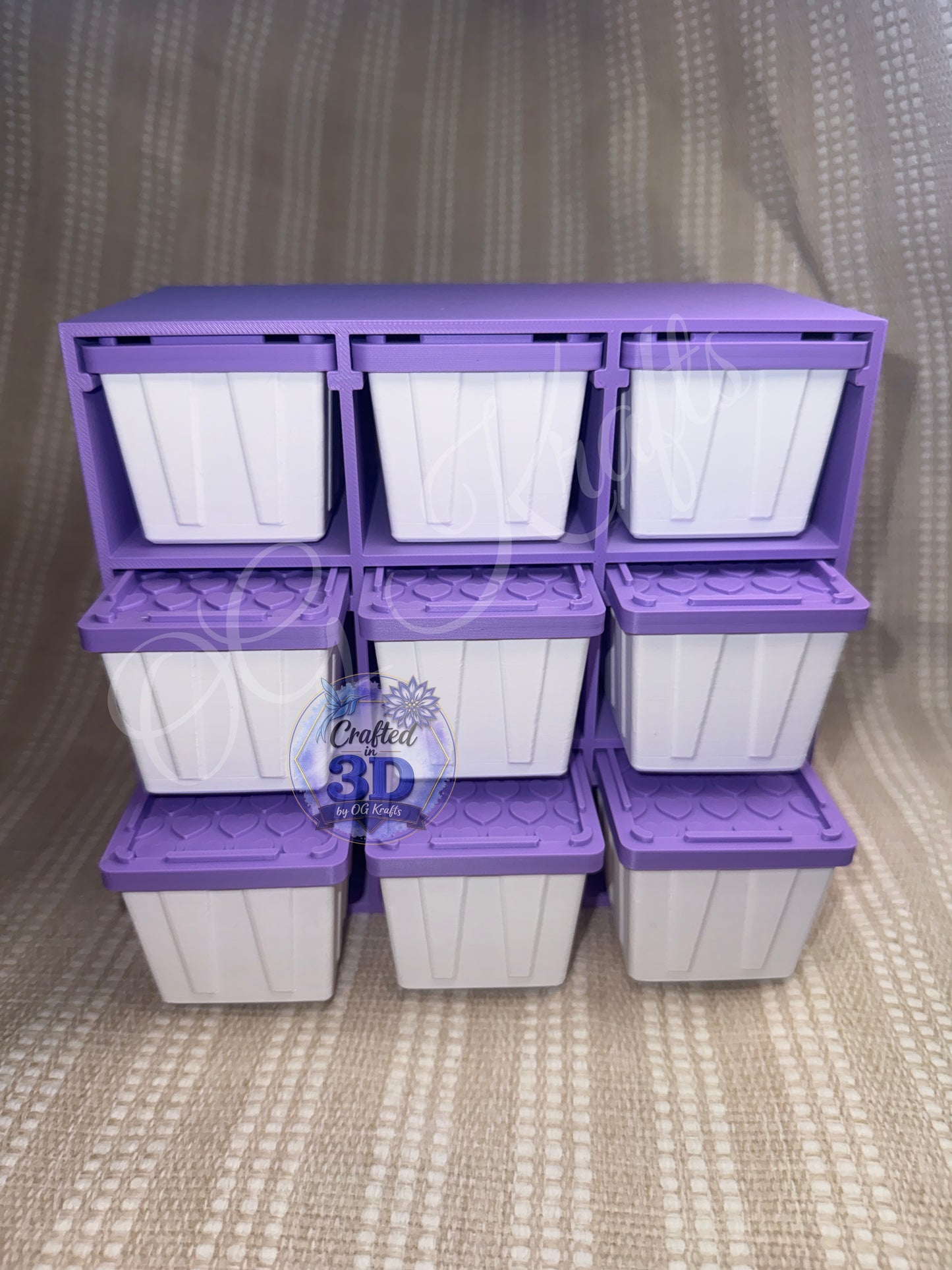 3D Printed Mini Tote Storage Rack Desktop Organizer