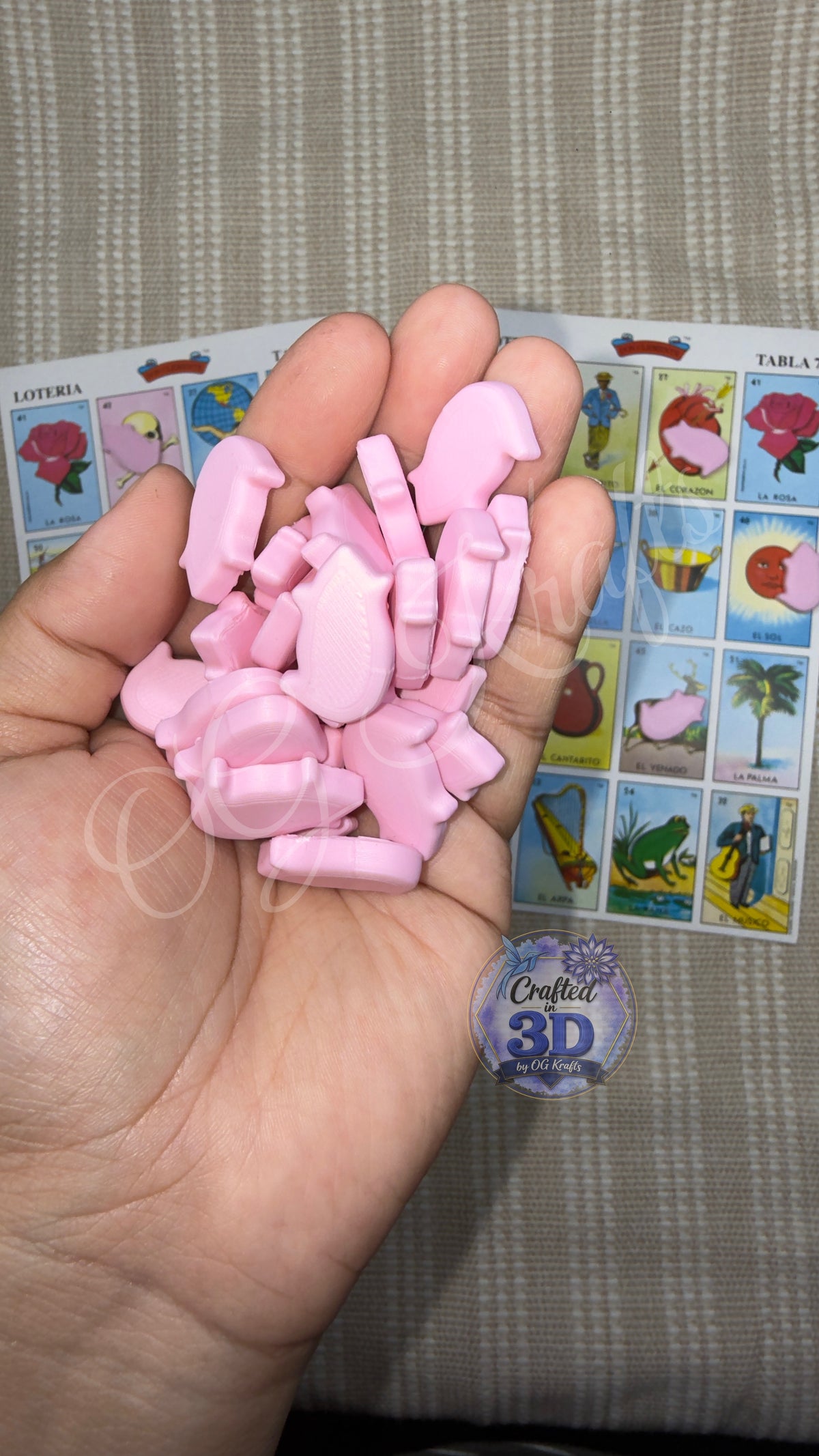 3D Printed Lotería Chips | Mexican Bingo Game Markers | Fichas para Lotería