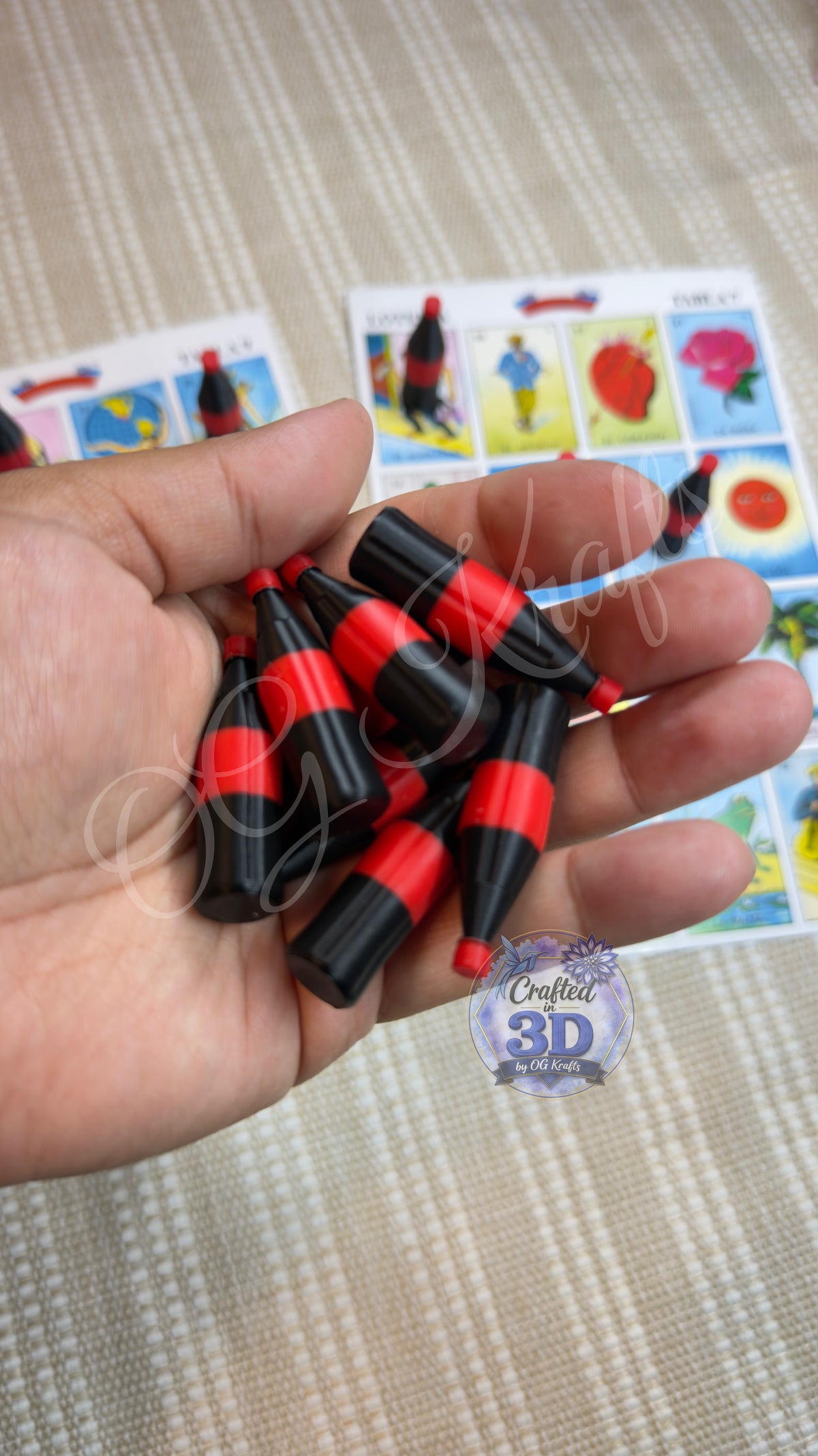 3D Printed Lotería Chips | Mexican Bingo Game Markers | Fichas para Lotería