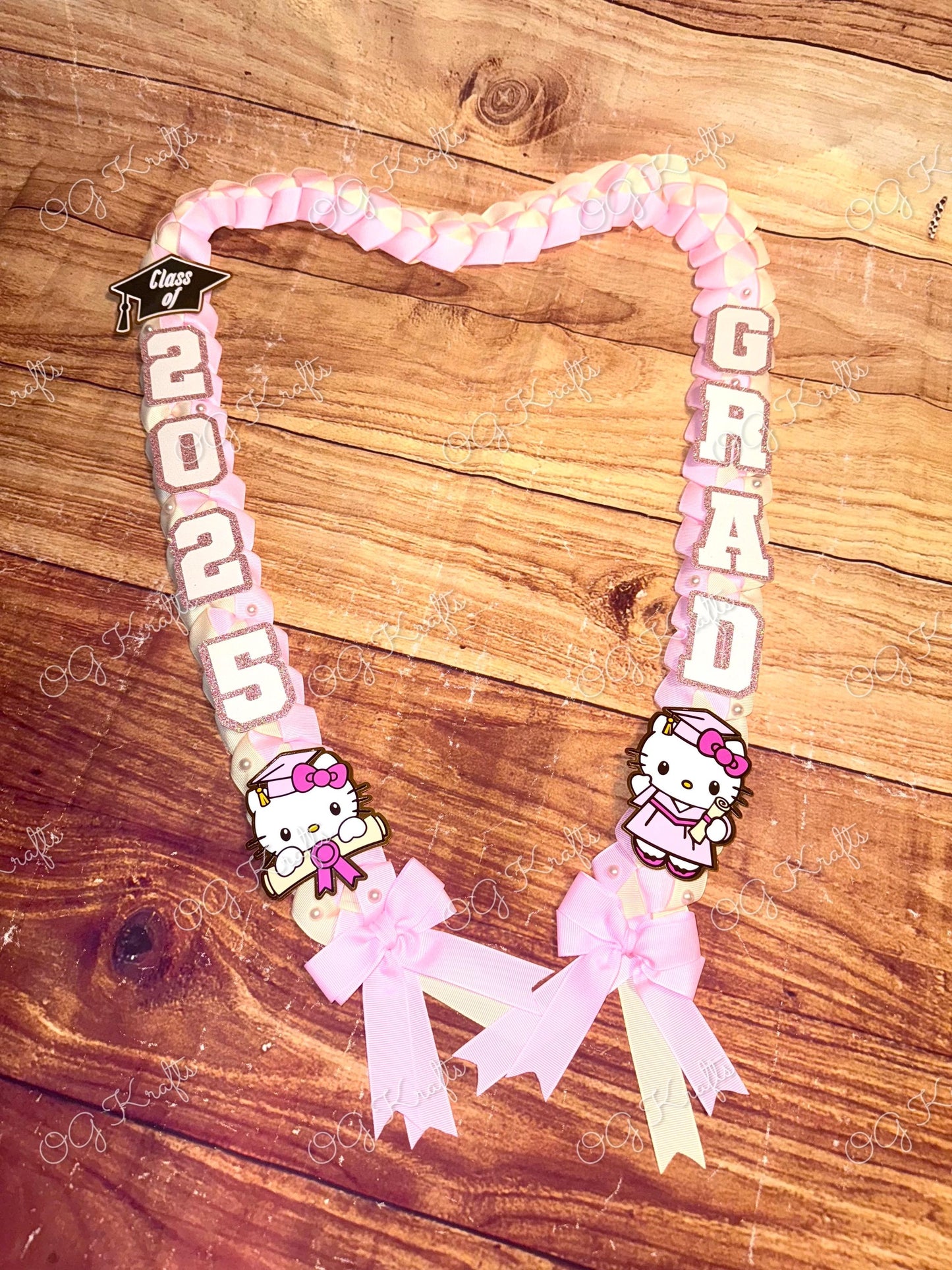 2026 Coquette graduation Lei Promotion Gift Lei Senior Night Gift Lei Braided Ribbon Lei Graduation Ribbon Lei Graduate Lei Senior Girly Lei