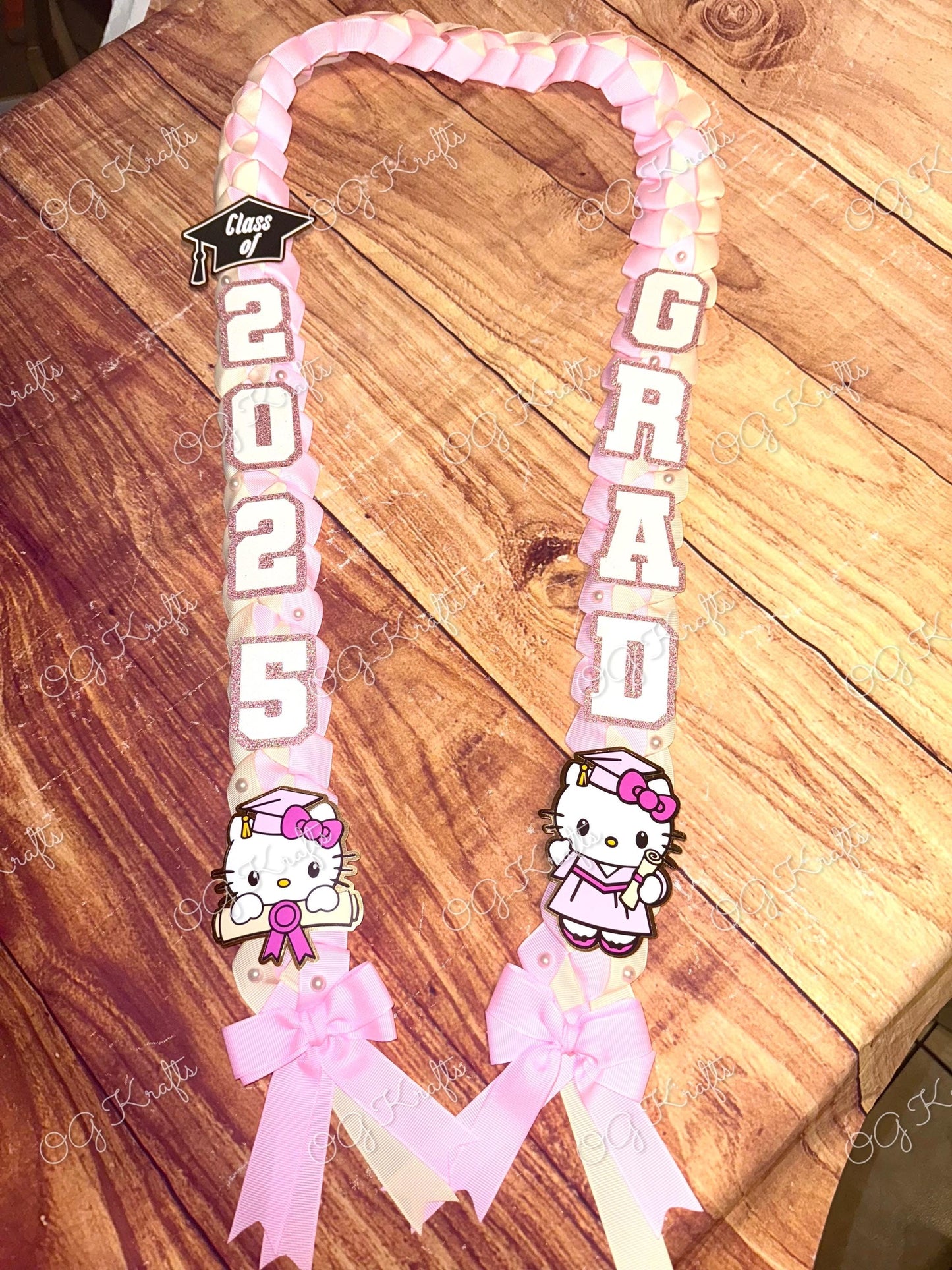 2026 Coquette graduation Lei Promotion Gift Lei Senior Night Gift Lei Braided Ribbon Lei Graduation Ribbon Lei Graduate Lei Senior Girly Lei