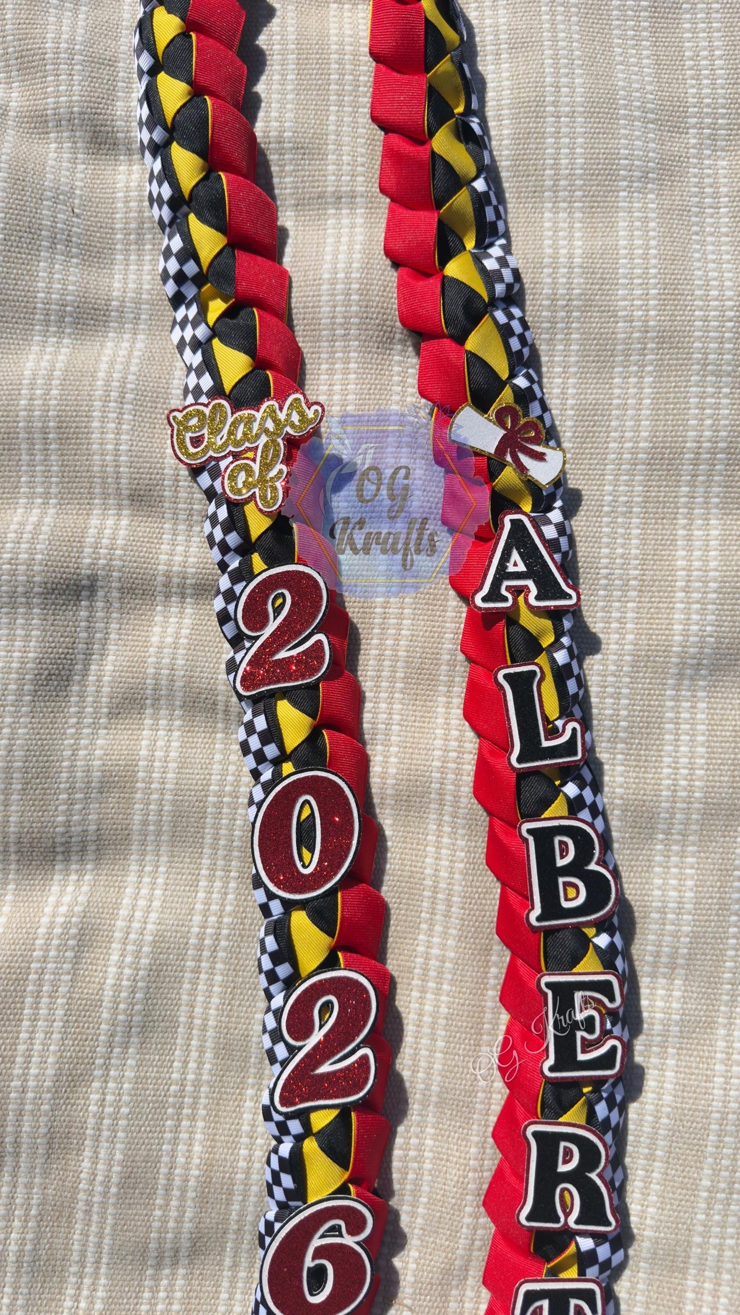 Race car Graduation Lei Custom Ribbon Lei Class of 2026 Keepsake Graduation Ribbon Necklace Race Car Grad Lei Male Graduation gift