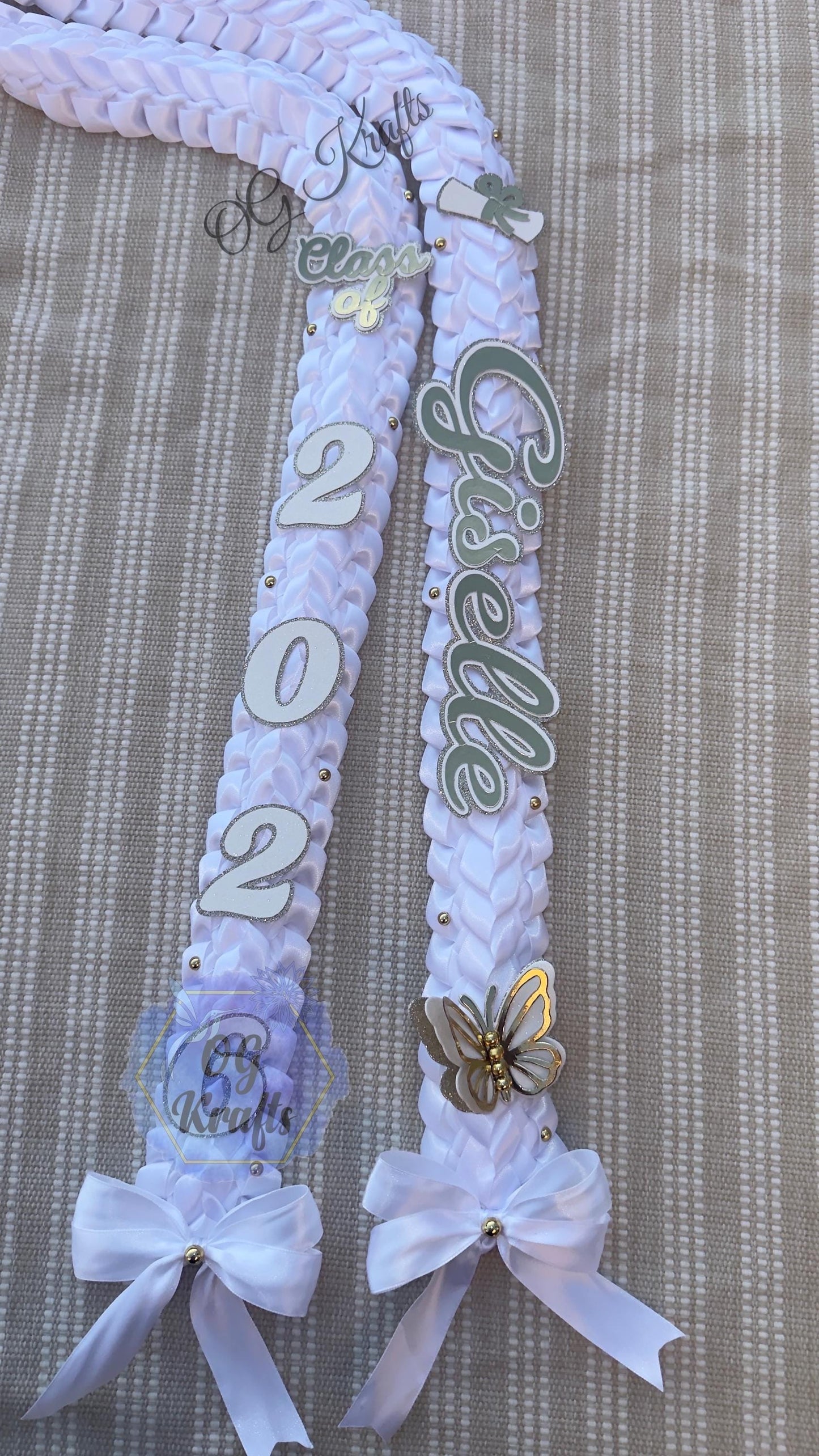 Military Graduation Lei Promotion Gift Lei Senior Night Gift Double Braided Ribbon Lei Graduation Ribbon Lei Graduate Lei 2026 Senior Gift