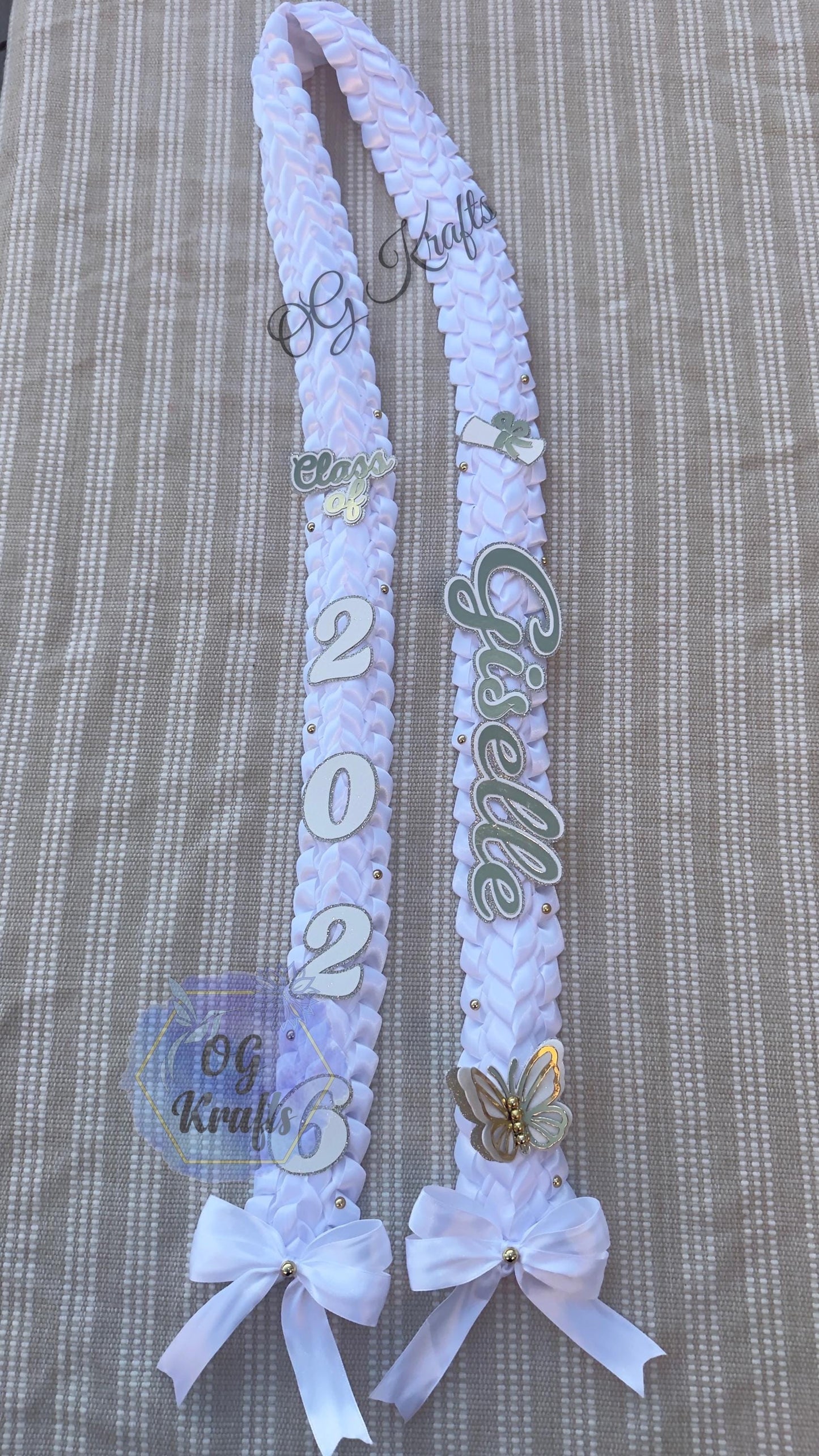 Military Graduation Lei Promotion Gift Lei Senior Night Gift Double Braided Ribbon Lei Graduation Ribbon Lei Graduate Lei 2026 Senior Gift