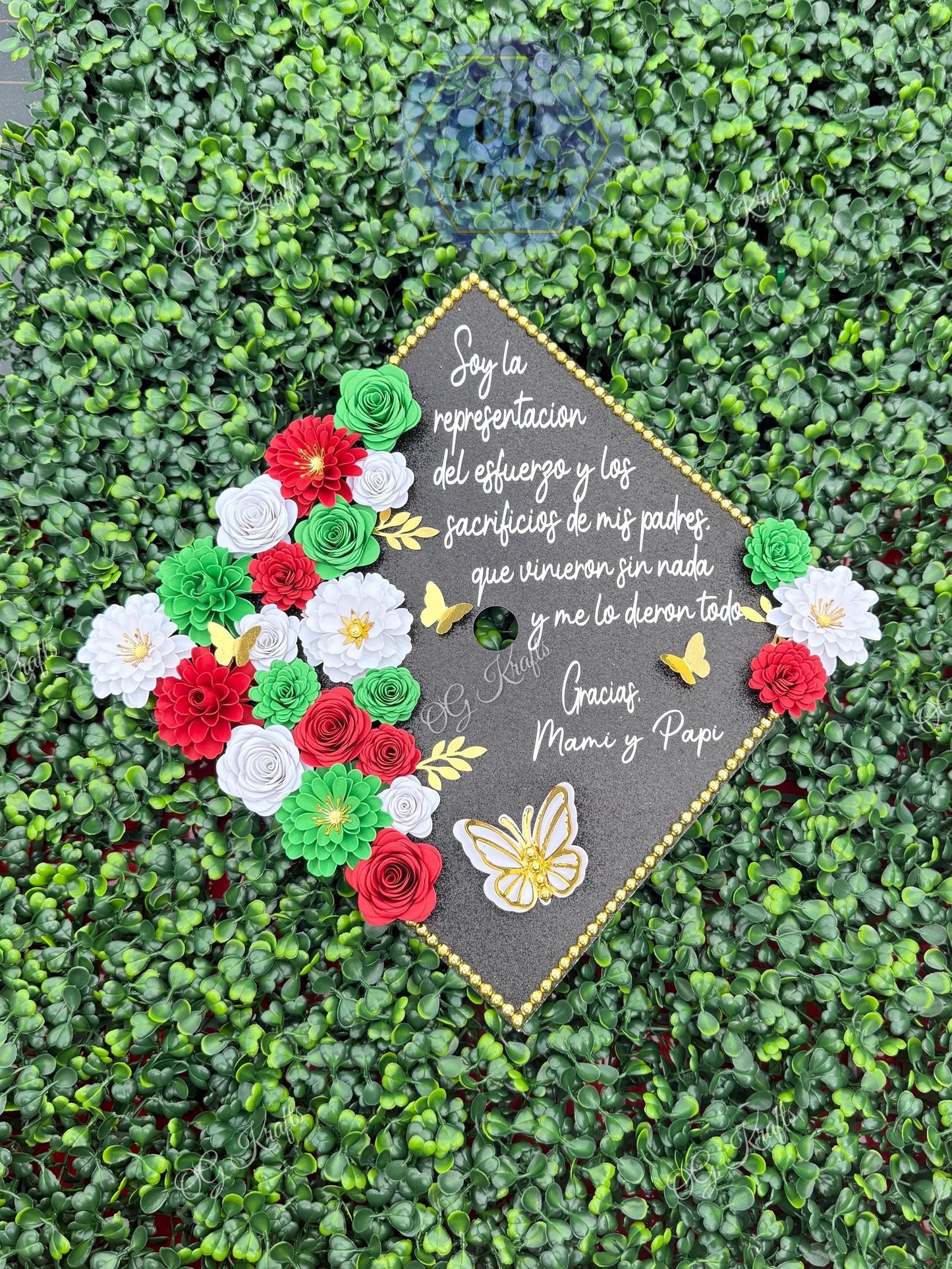 READY TO SHIP Graduation Caps 2026 Grad Cap Ideas Grad Cap Designs 2026 Mexico Grad Cap Topper Class of 2026 Graduation Cap Decor Grad Gift