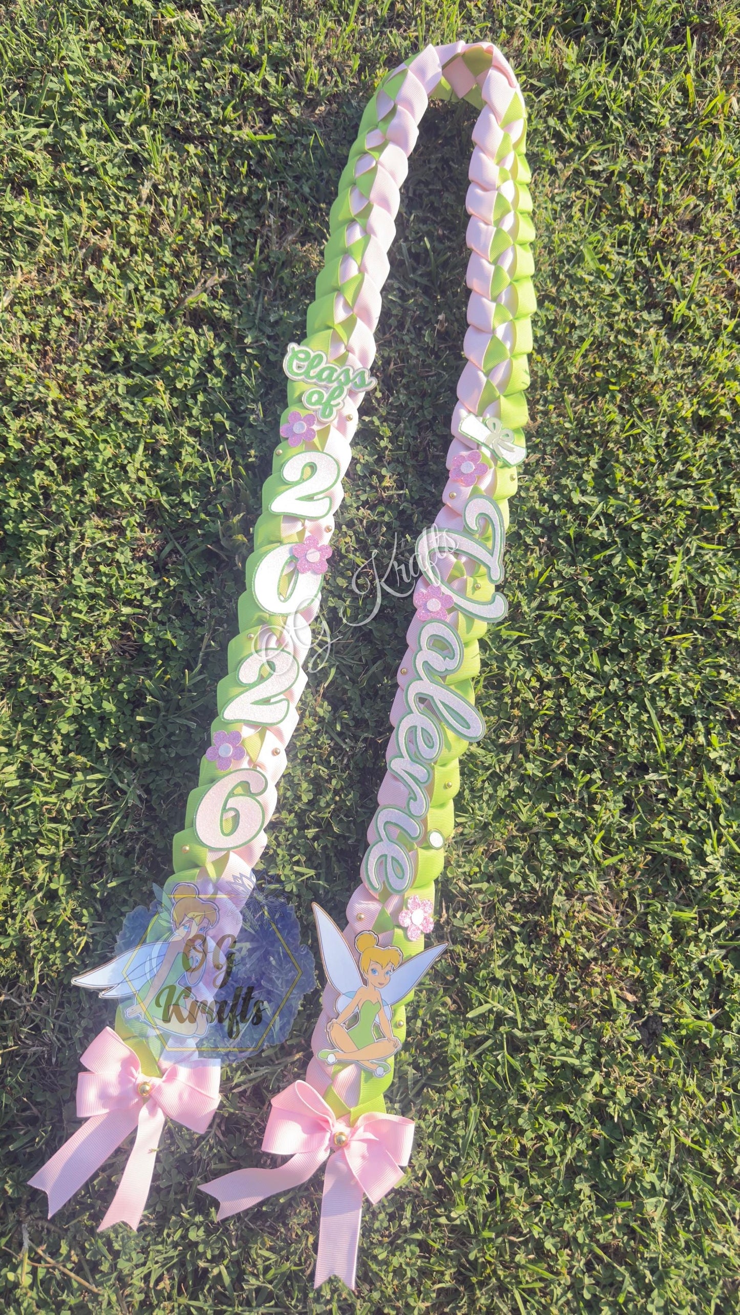 Custom Graduation Lei Fairy Dust Ribbon Lei Class of 2026 Keepsake Graduation Ribbon Necklace Graduation Gift Viral Girly Fairy Pixie Lei