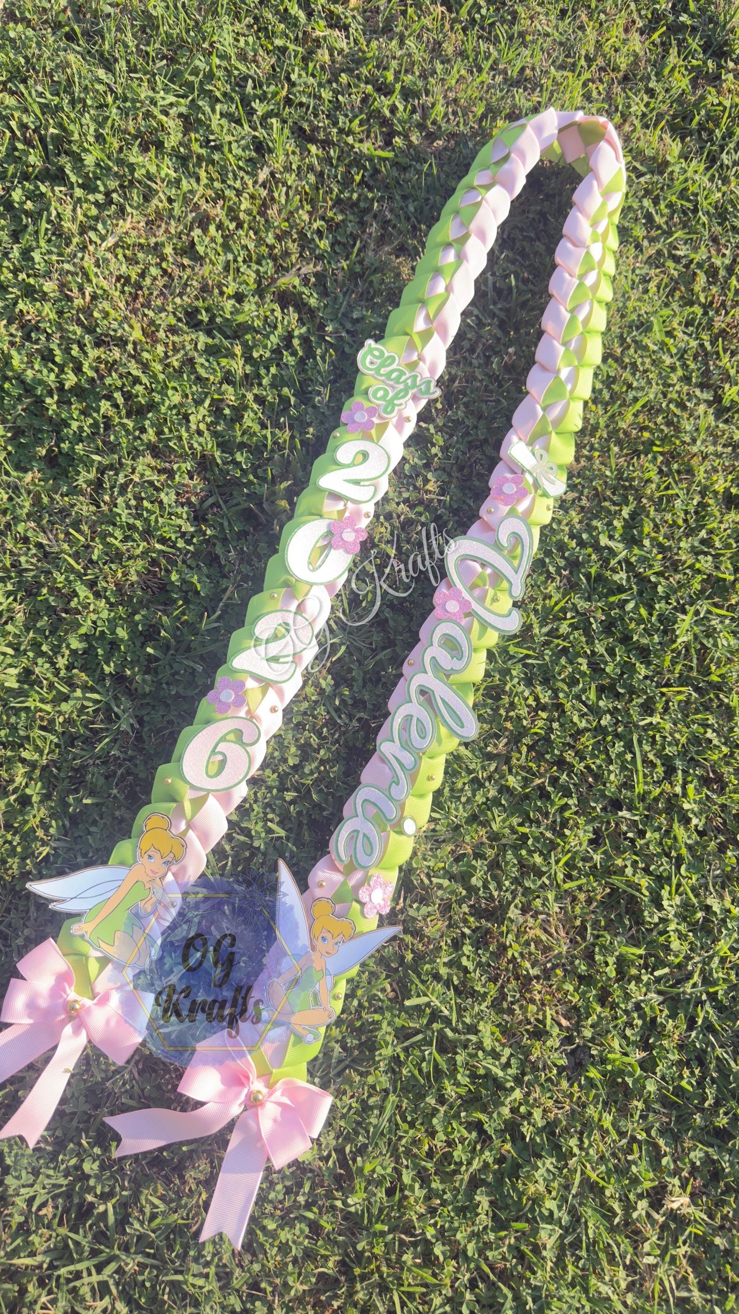 Custom Graduation Lei Fairy Dust Ribbon Lei Class of 2026 Keepsake Graduation Ribbon Necklace Graduation Gift Viral Girly Fairy Pixie Lei