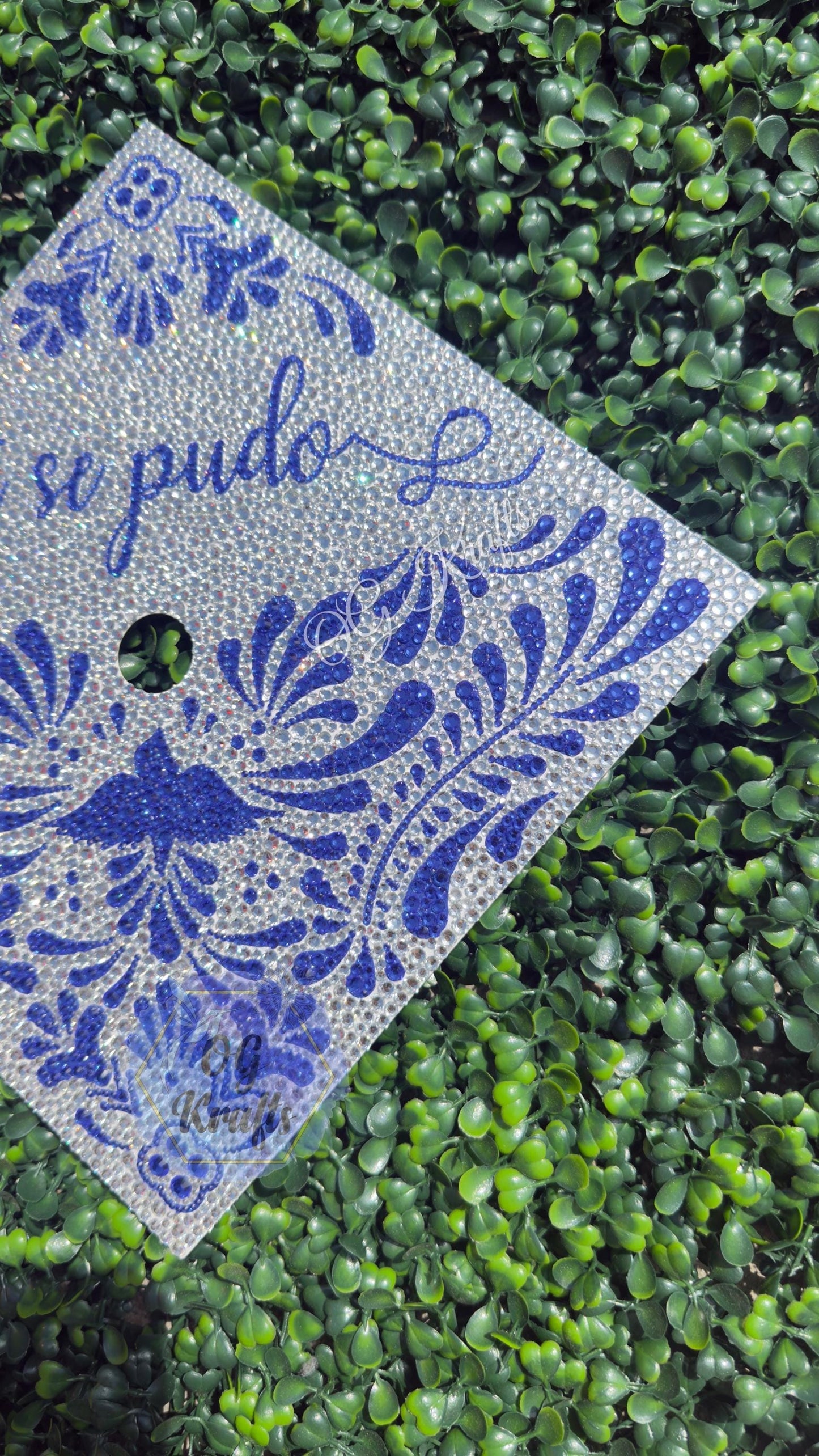 READY TO SHIP Bling Talavera Graduation Cap Topper Mexican Talavera Grad Cap Mexican Grad Cap Topper Class of 2026 Rhinestoned Grad Topper