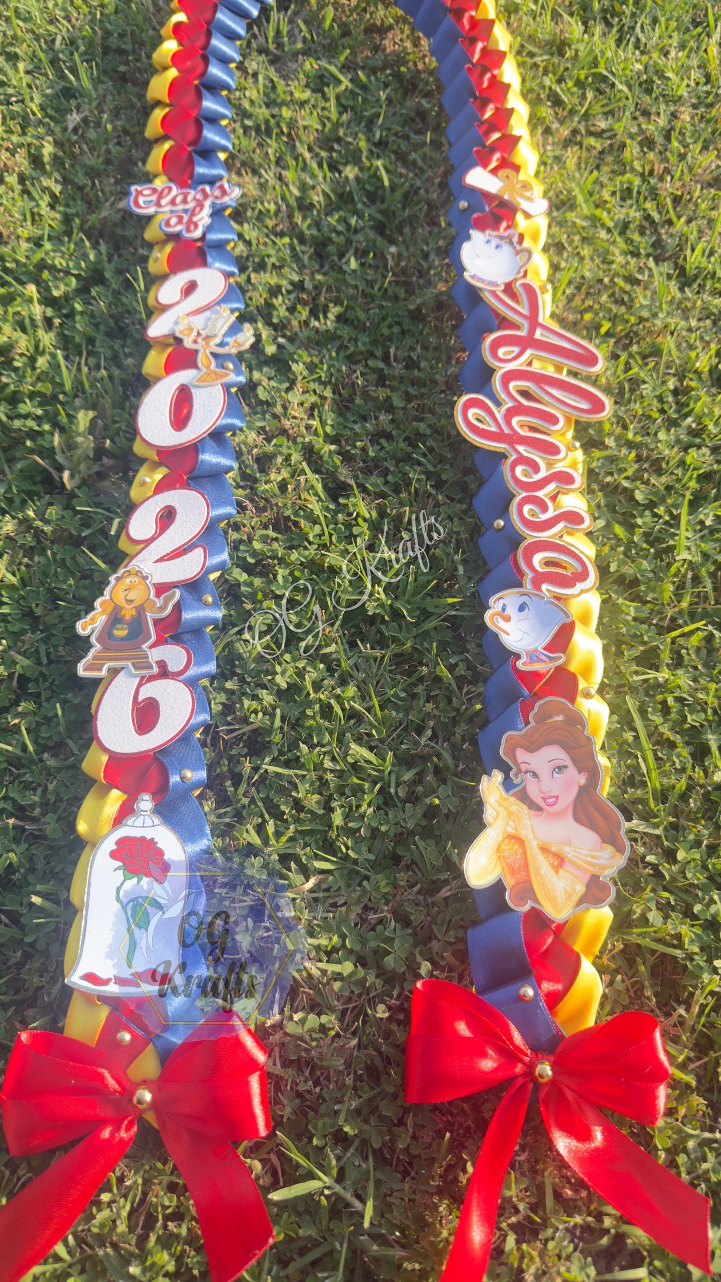 Beauty Custom Graduation Lei Princess Ribbon Lei Class of 2026 Keepsake Graduation Ribbon Necklace Graduation Gift Viral Girly Princess Lei