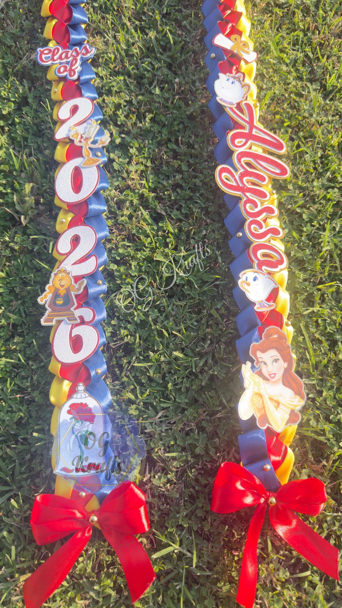 Beauty Custom Graduation Lei Princess Ribbon Lei Class of 2026 Keepsake Graduation Ribbon Necklace Graduation Gift Viral Girly Princess Lei