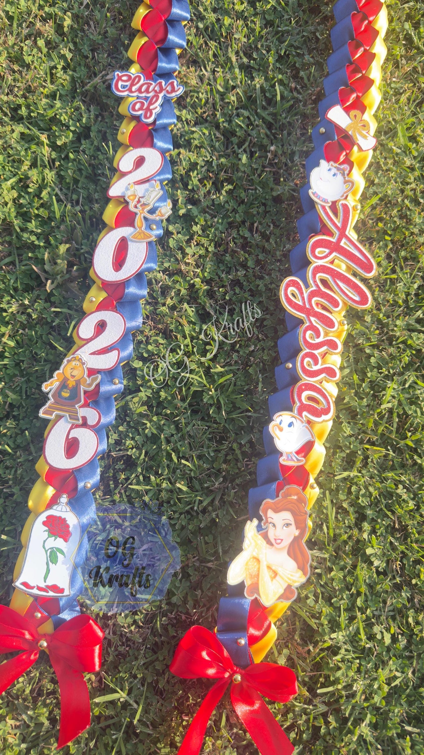 Beauty Custom Graduation Lei Princess Ribbon Lei Class of 2026 Keepsake Graduation Ribbon Necklace Graduation Gift Viral Girly Princess Lei