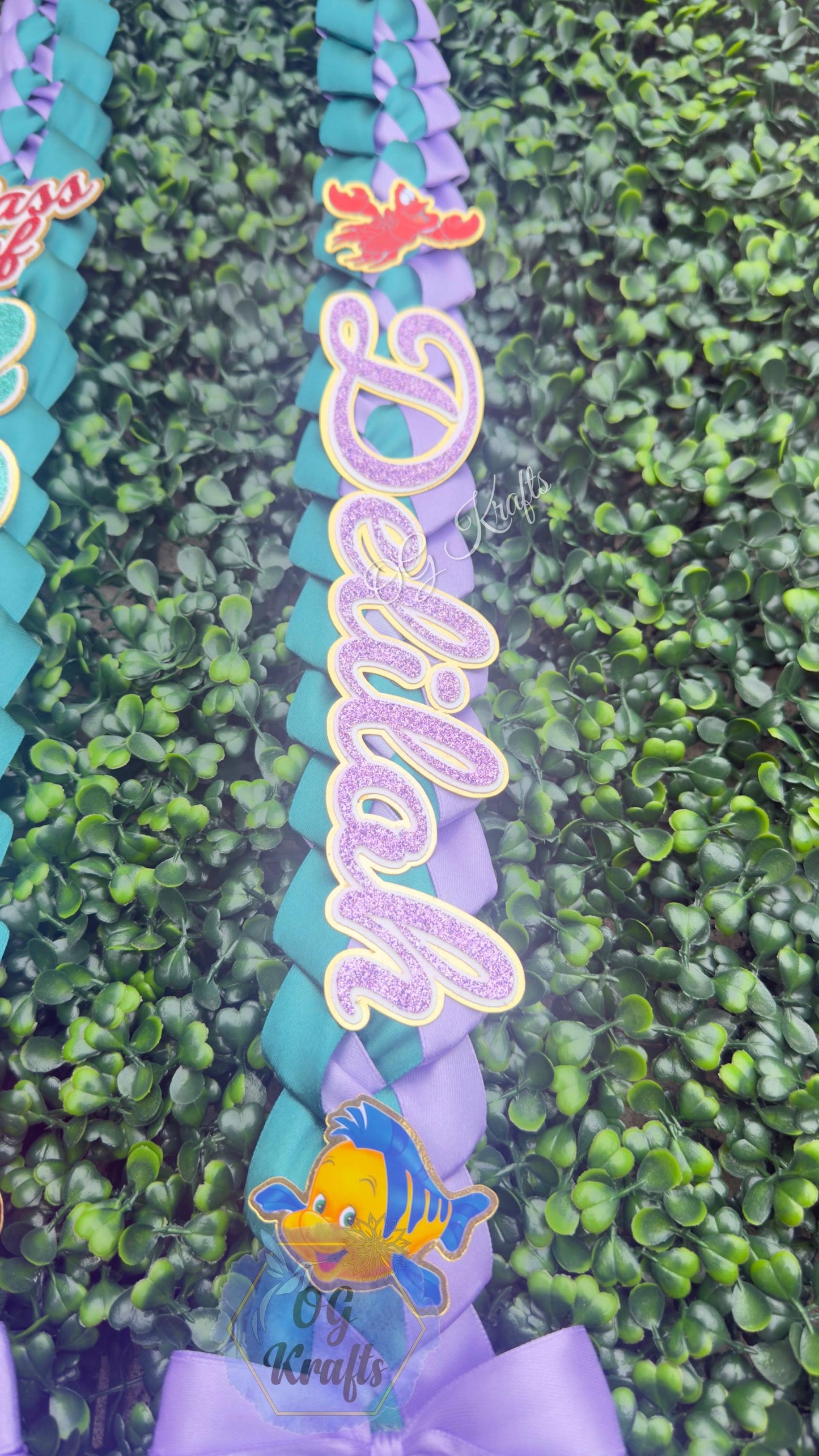 Mermaid Kindergarten Graduation Lei Promotion Gift Lei Braided Ribbon Lei Graduation Ribbon Lei Graduate Lei 2026 Sea princess Graduation