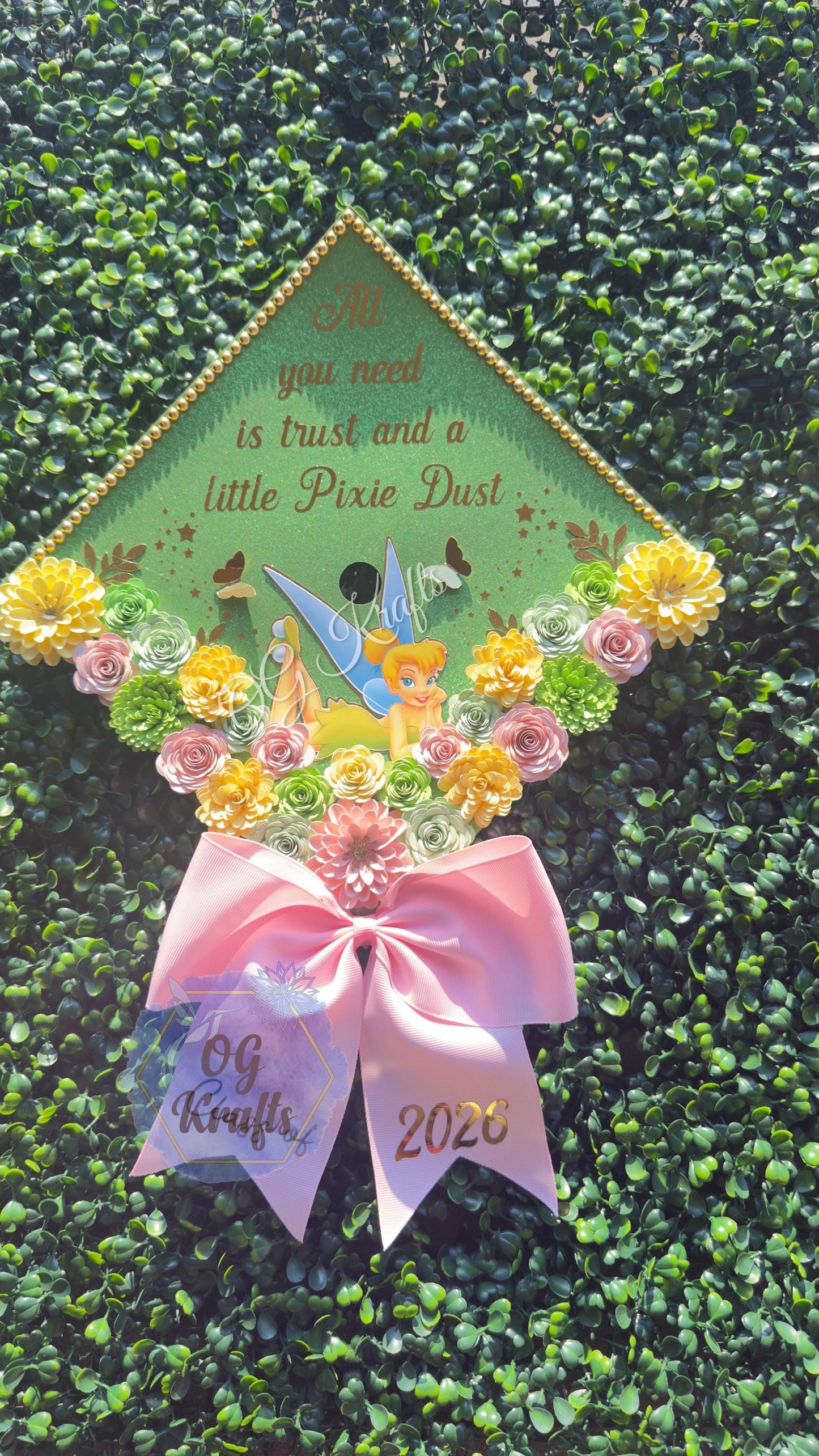 Custom Fairy Graduation Topper Personalized Grad Cap Graduation Lei Class of 2026 Fairy Princess Topper Viral Senior Gift Fairy Dust Grad