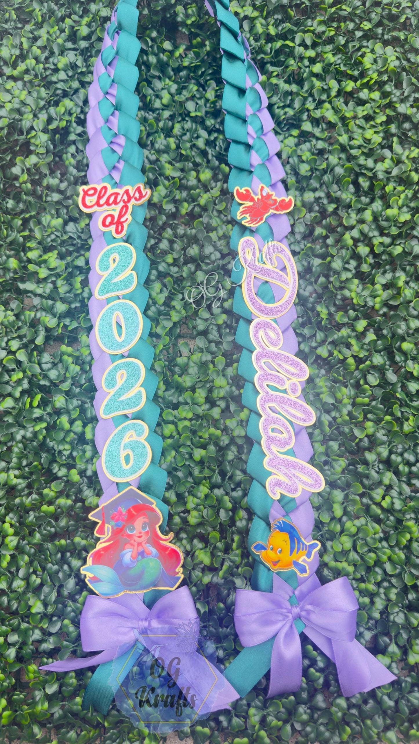 Mermaid Kindergarten Graduation Lei Promotion Gift Lei Braided Ribbon Lei Graduation Ribbon Lei Graduate Lei 2026 Sea princess Graduation