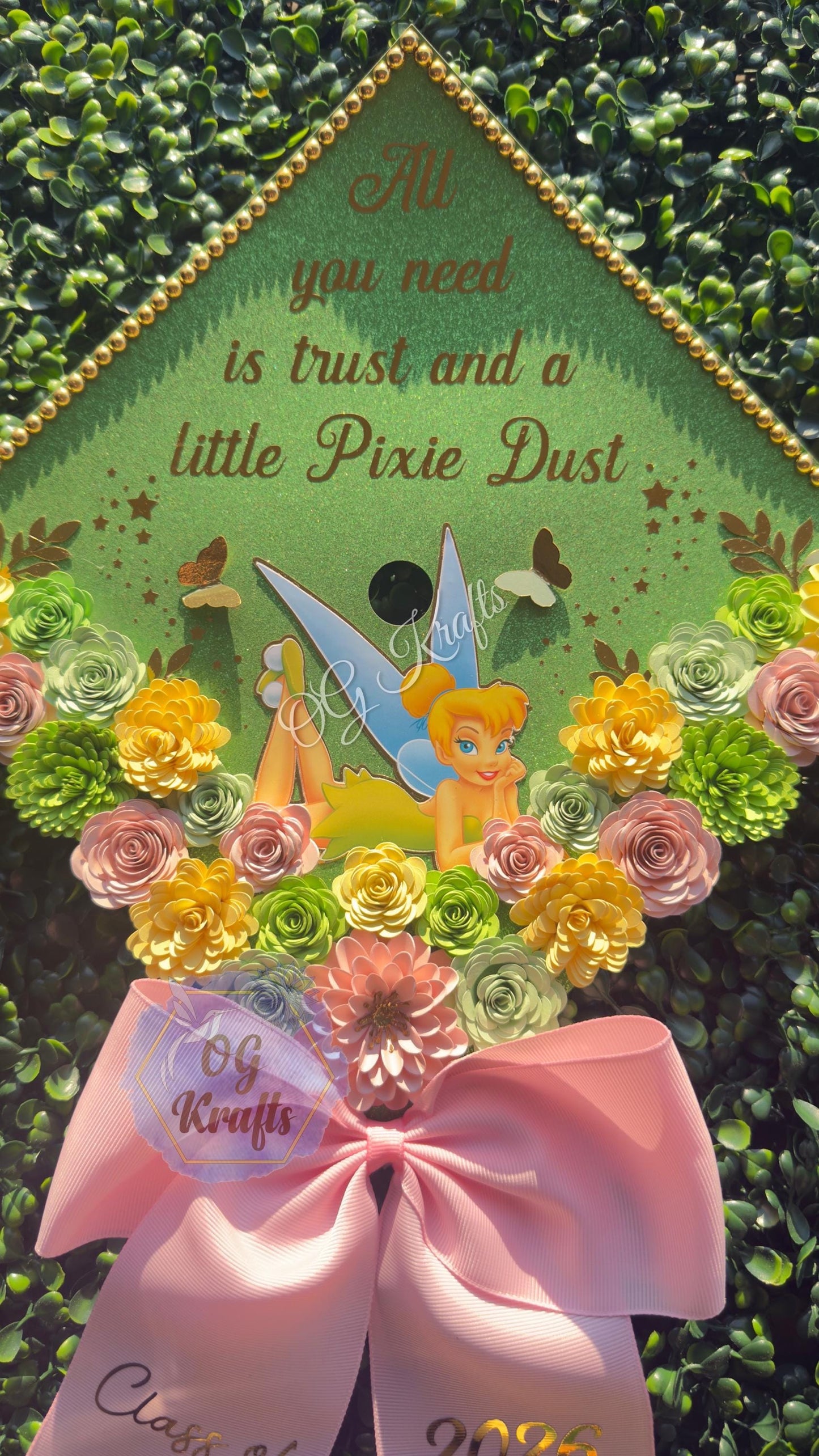 Custom Fairy Graduation Topper Personalized Grad Cap Graduation Lei Class of 2026 Fairy Princess Topper Viral Senior Gift Fairy Dust Grad