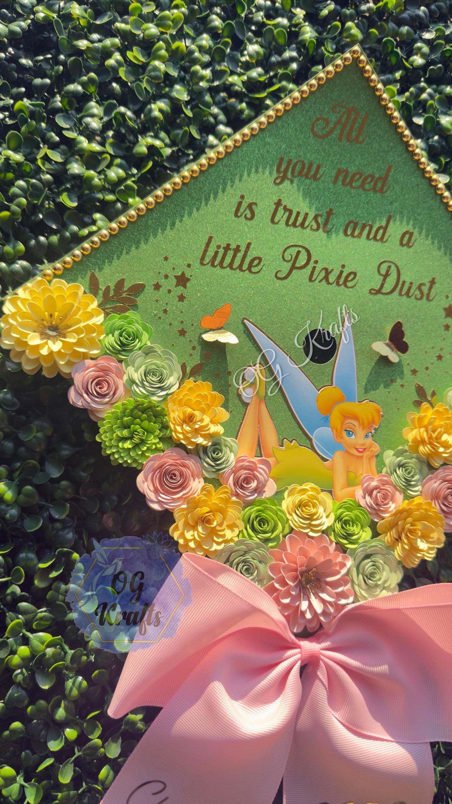 Custom Fairy Graduation Topper Personalized Grad Cap Graduation Lei Class of 2026 Fairy Princess Topper Viral Senior Gift Fairy Dust Grad