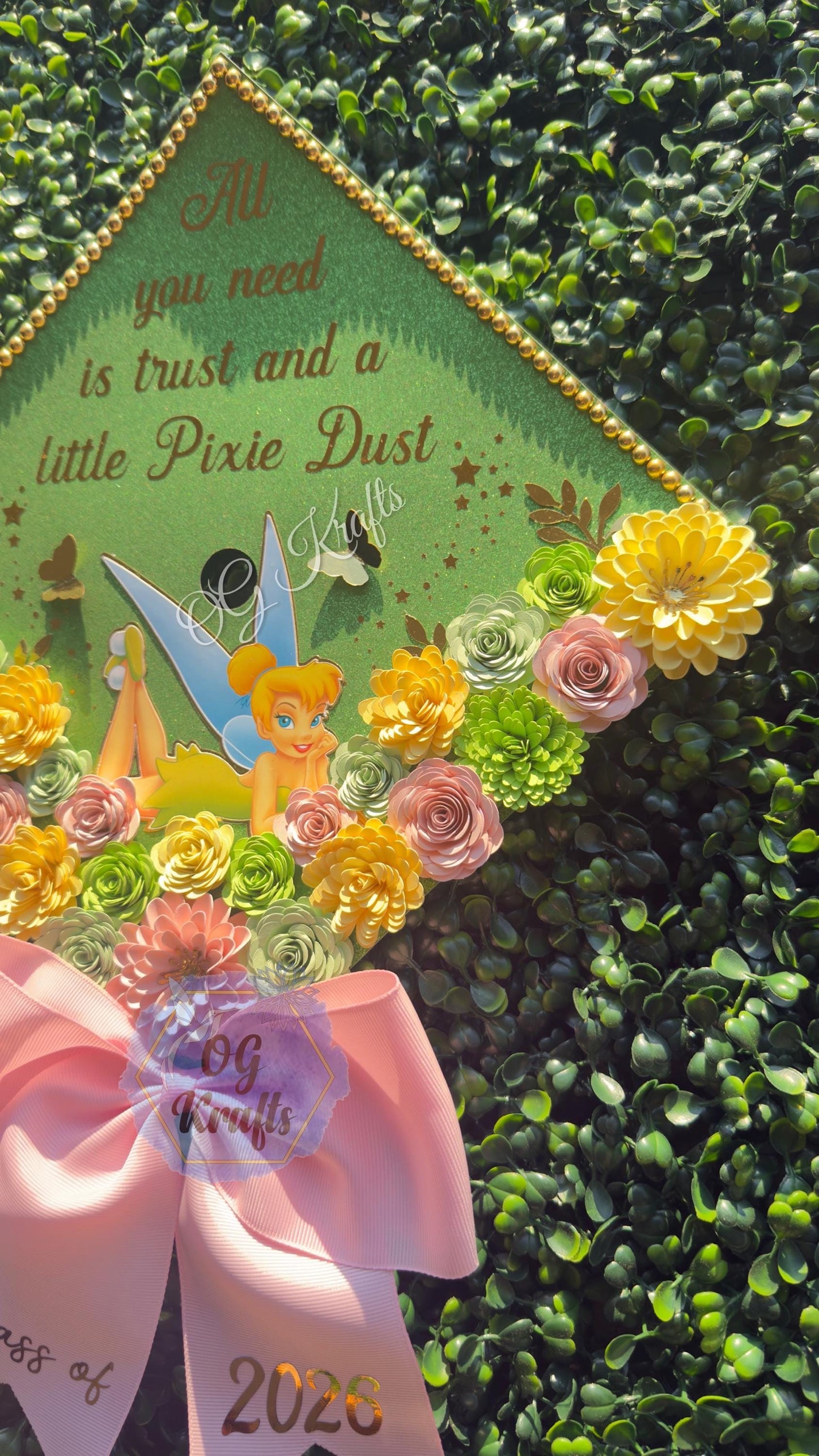 Custom Fairy Graduation Topper Personalized Grad Cap Graduation Lei Class of 2026 Fairy Princess Topper Viral Senior Gift Fairy Dust Grad