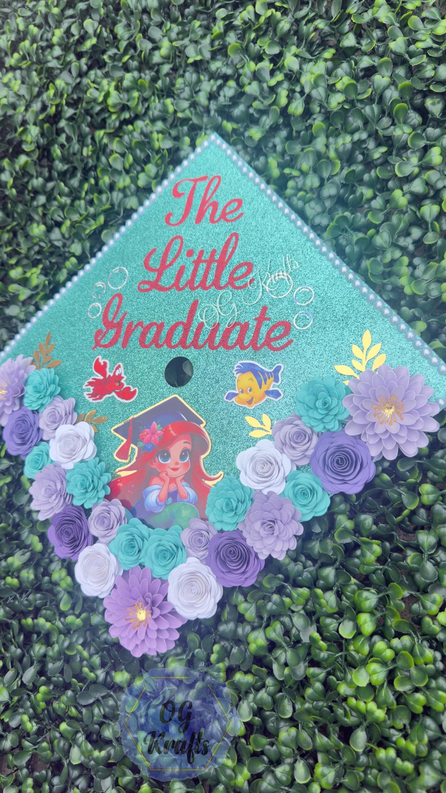 Mermaid Kindergarten Graduation Topper Personalized Grad Cap Graduation Lei Class of 2026 Sea Princess Topper Viral Cute Mermaid Graduation