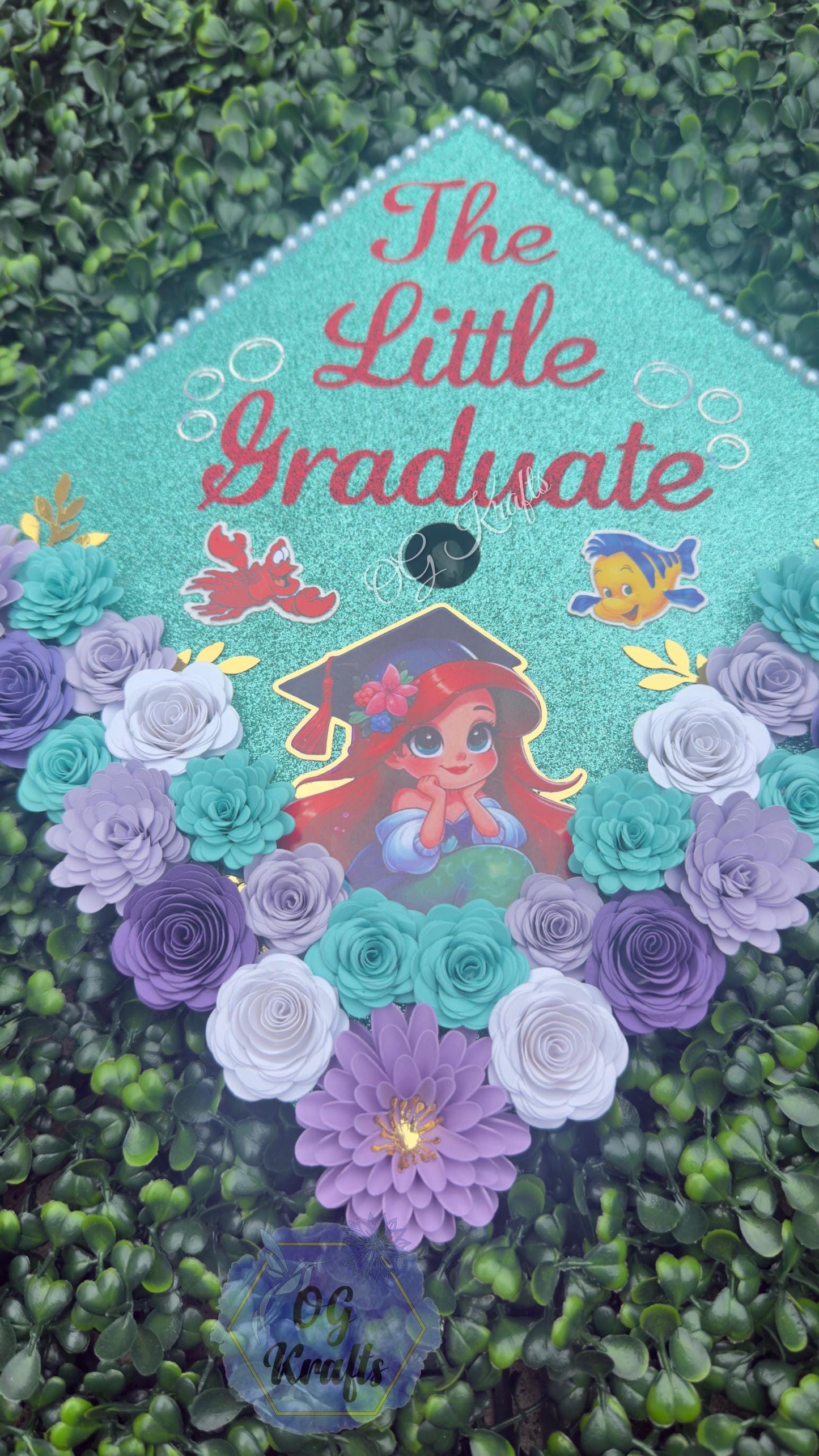Mermaid Kindergarten Graduation Topper Personalized Grad Cap Graduation Lei Class of 2026 Sea Princess Topper Viral Cute Mermaid Graduation
