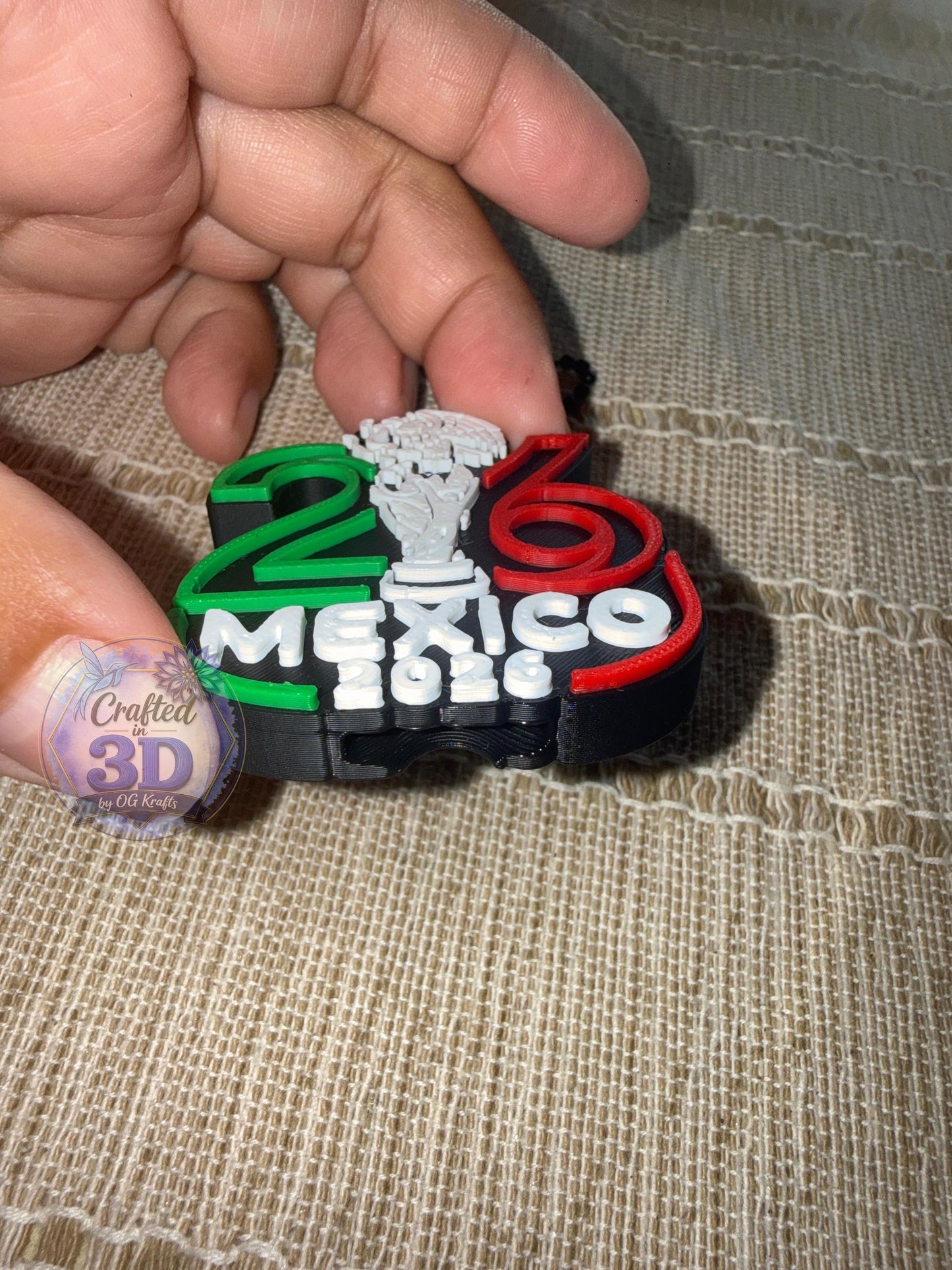 Mexico Can Opener Nail Saver 3D Printed Soda Tab Opener Mexican Fan Gift Game Day Accessor