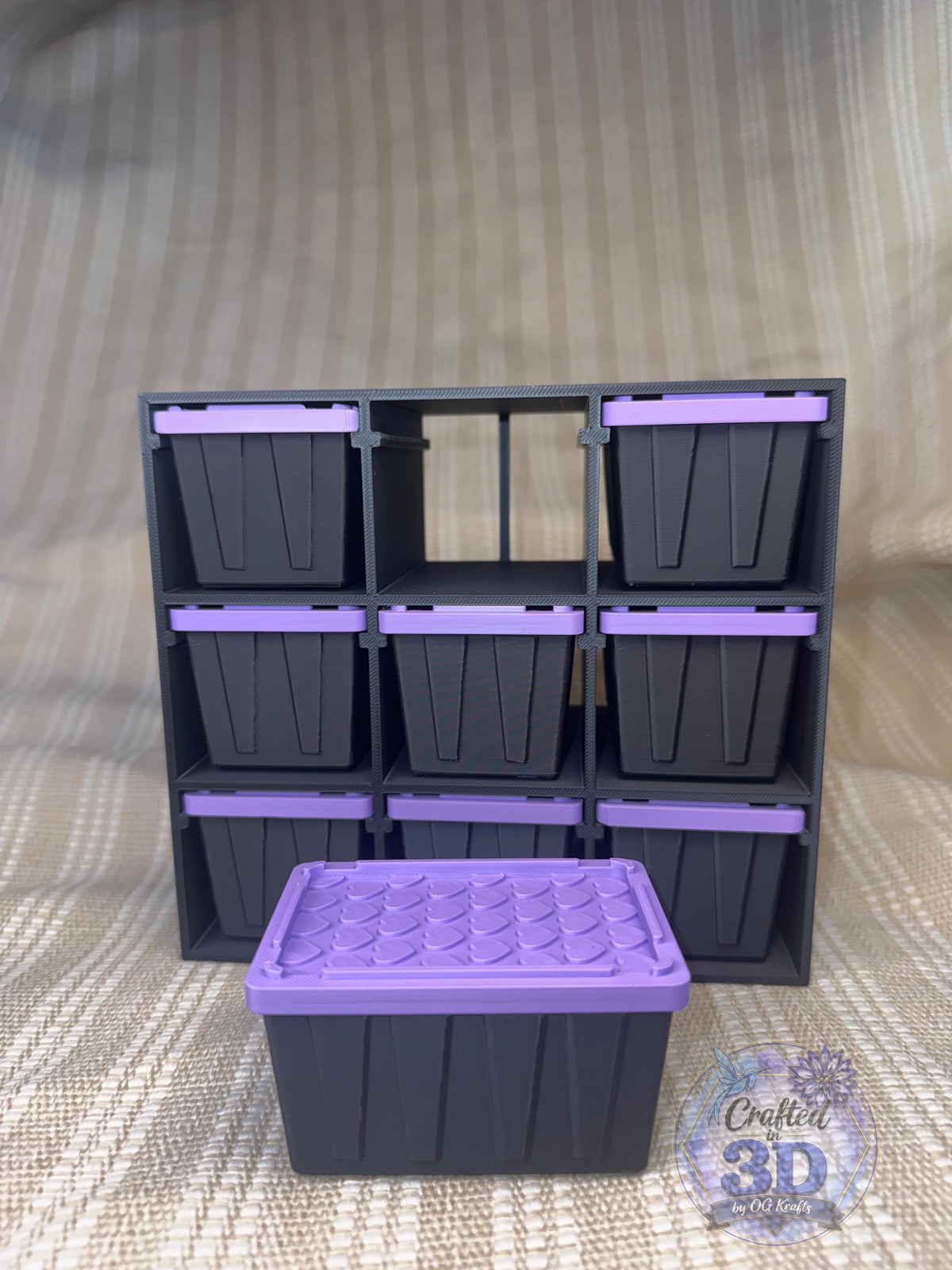 3D Printed Mini Tote Storage Rack for Craft Supplies Desktop Organizer Small Item Storage 
