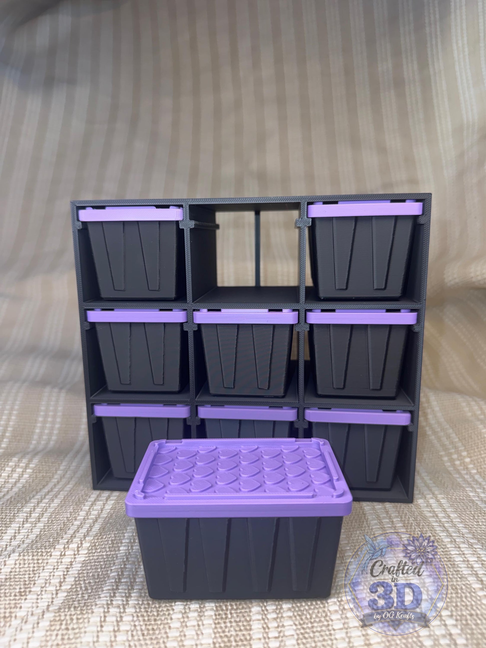 3D Printed Mini Tote Storage Rack for Craft Supplies Desktop Organizer Small Item Storage 
