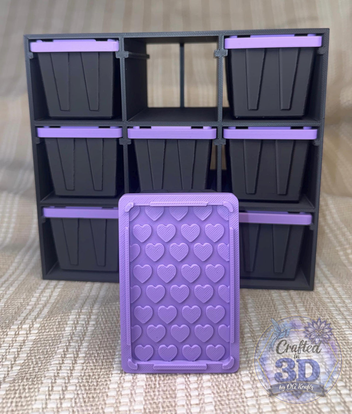 3D Printed Mini Tote Storage Rack for Craft Supplies Desktop Organizer Small Item Storage 