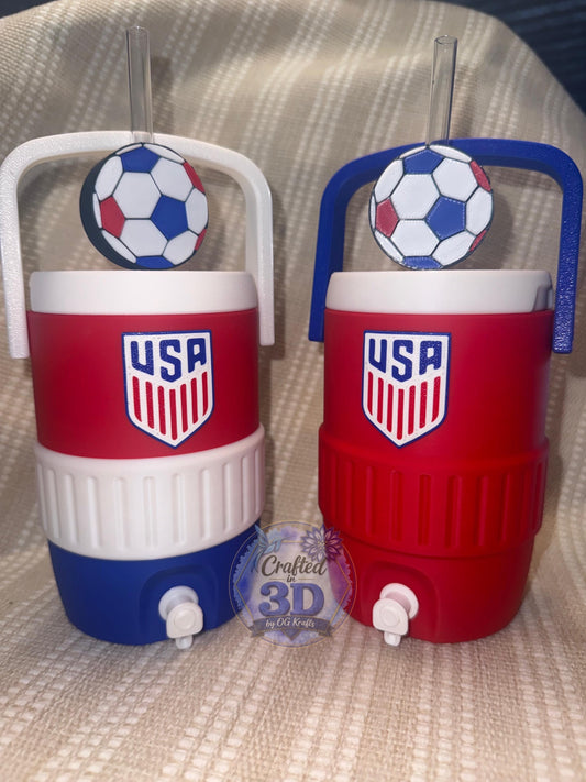 USA Soccer Fan 12 oz Can Holder Set