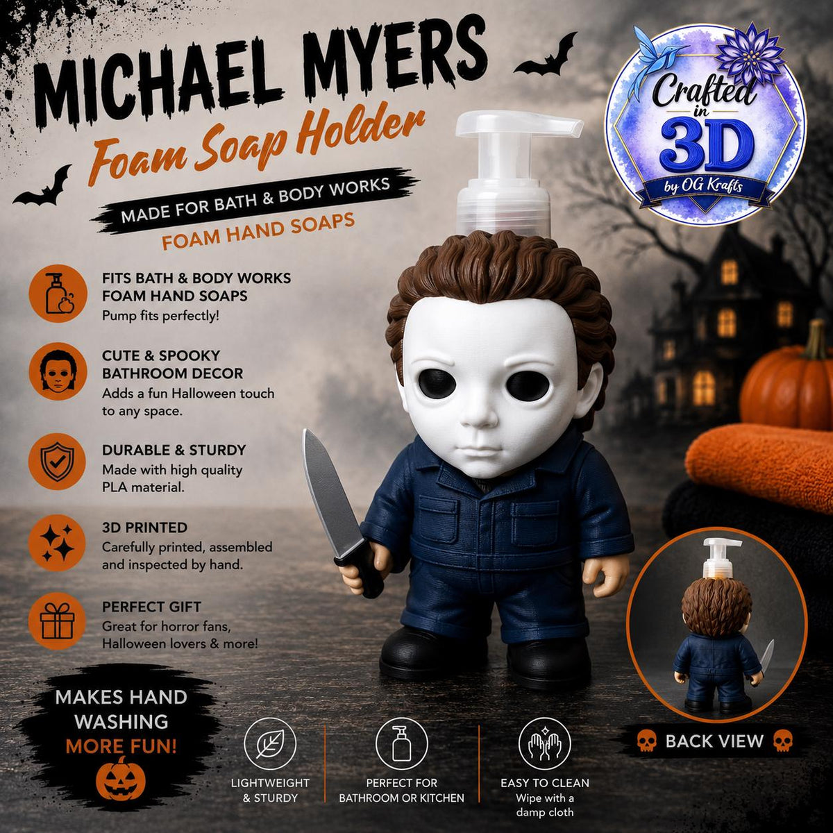 Michael Myers Inspired Foaming Hand Soap Holder