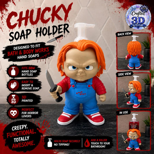 Halloween Killer Toy inspired hand soap holder Halloween Decor Bathroom Decor Toy Killer F