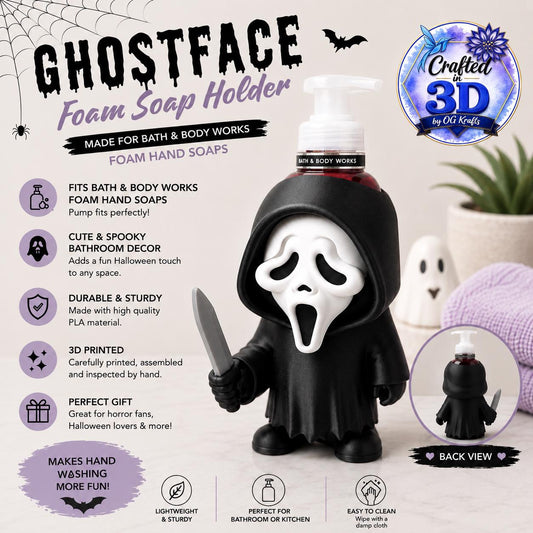 Halloween Killer inspired hand soap holder Halloween Decor Bathroom Decor Ghost Killer Fig